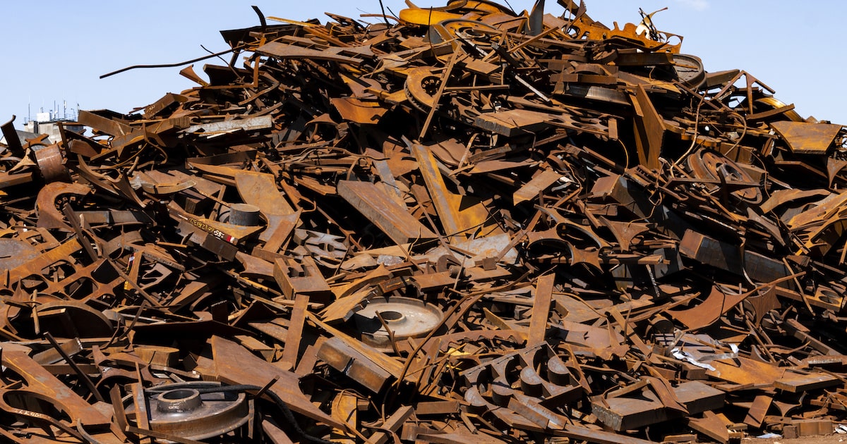 Pile of corroded metal