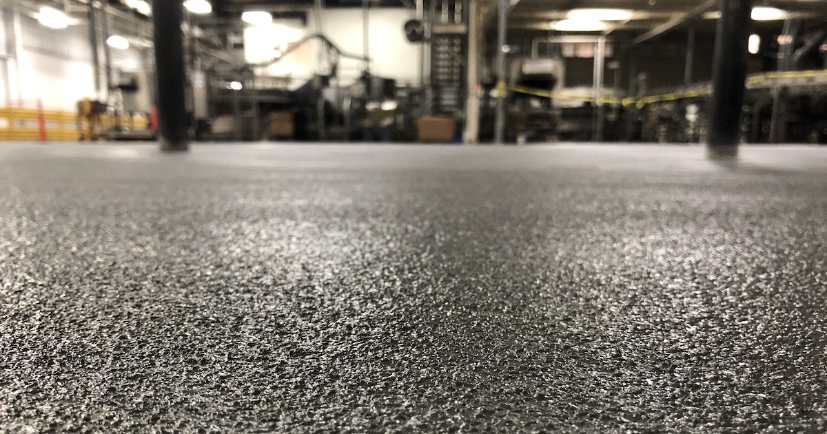 Well maintained epoxy floor coating
